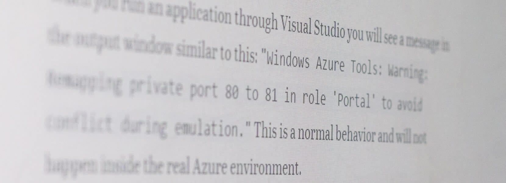 Azure compute emulator port mapping issue
