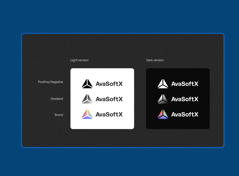 AvaSoftX Logotype Dark & Light Version